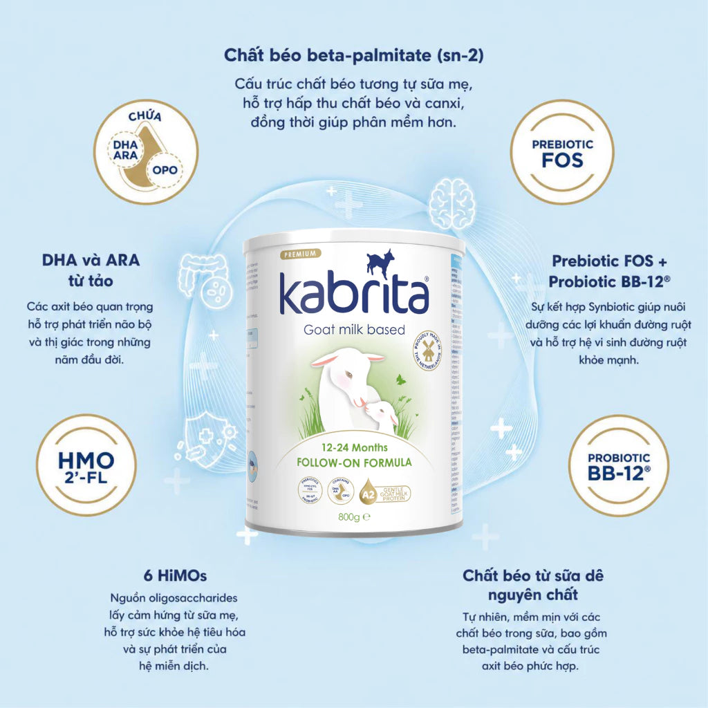 Sữa dê Kabrita Số 2 800g (1-2 tuổi)